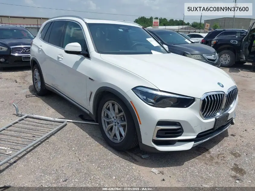 2022 BMW X5 Phev xDrive45E VIN: 5UXTA6C08N9N37600 Lot: 42627643