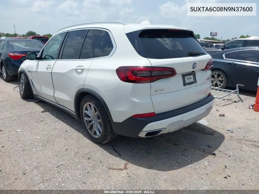2022 BMW X5 Phev xDrive45E VIN: 5UXTA6C08N9N37600 Lot: 42627643