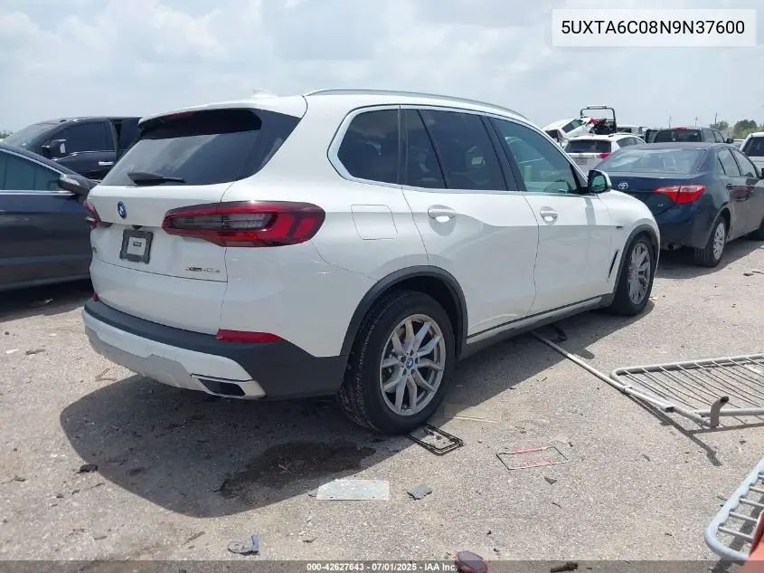 2022 BMW X5 Phev xDrive45E VIN: 5UXTA6C08N9N37600 Lot: 42627643