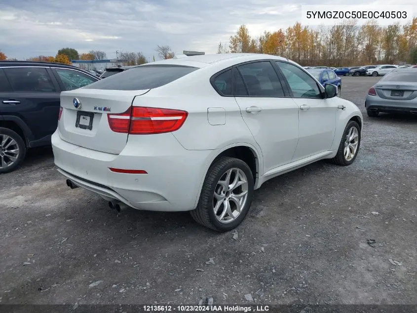 2014 BMW X6 M VIN: 5YMGZ0C50E0C40503 Lot: 12135612