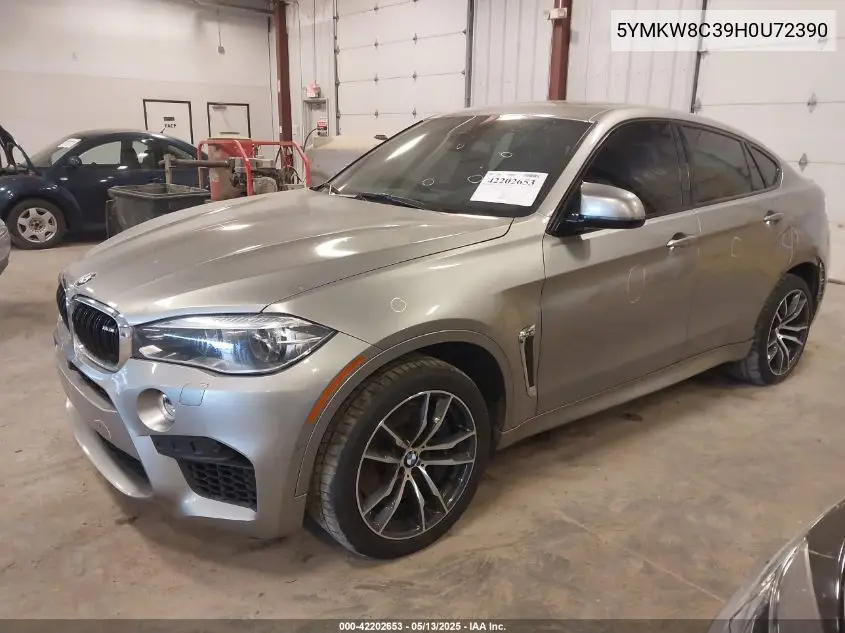 2017 BMW X6 M VIN: 5YMKW8C39H0U72390 Lot: 42202653
