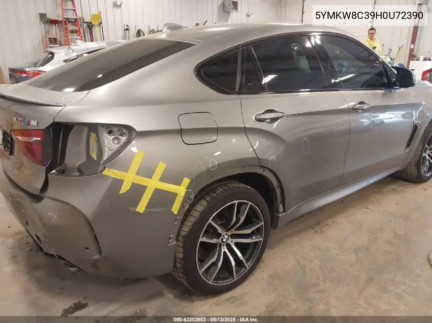 2017 BMW X6 M VIN: 5YMKW8C39H0U72390 Lot: 42202653