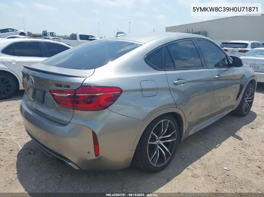 2017 BMW X6 M VIN: 5YMKW8C39H0U71871 Lot: 42204757