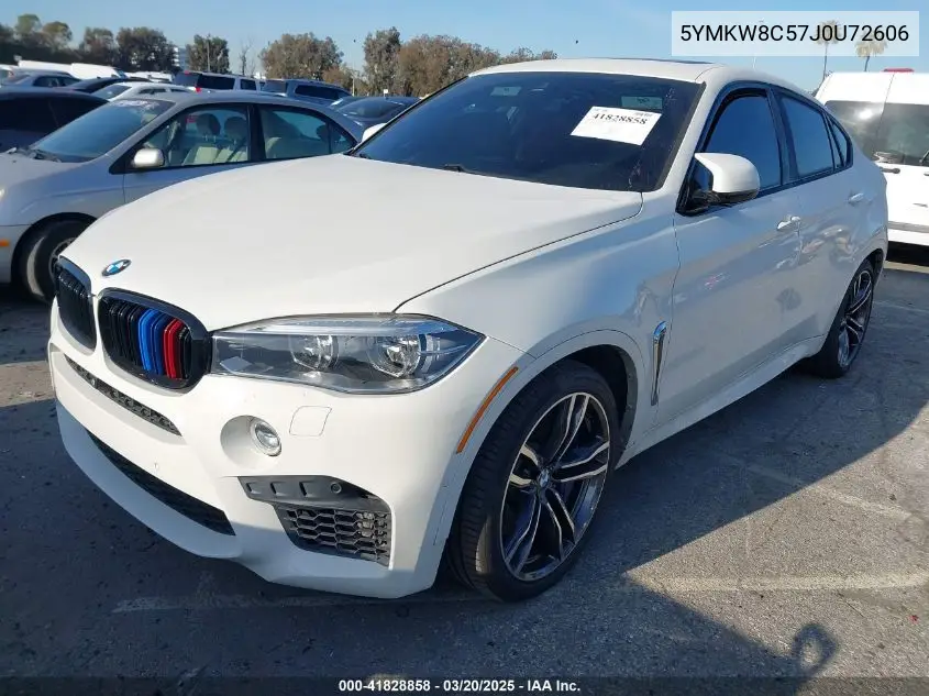 2018 BMW X6 M VIN: 5YMKW8C57J0U72606 Lot: 41828858