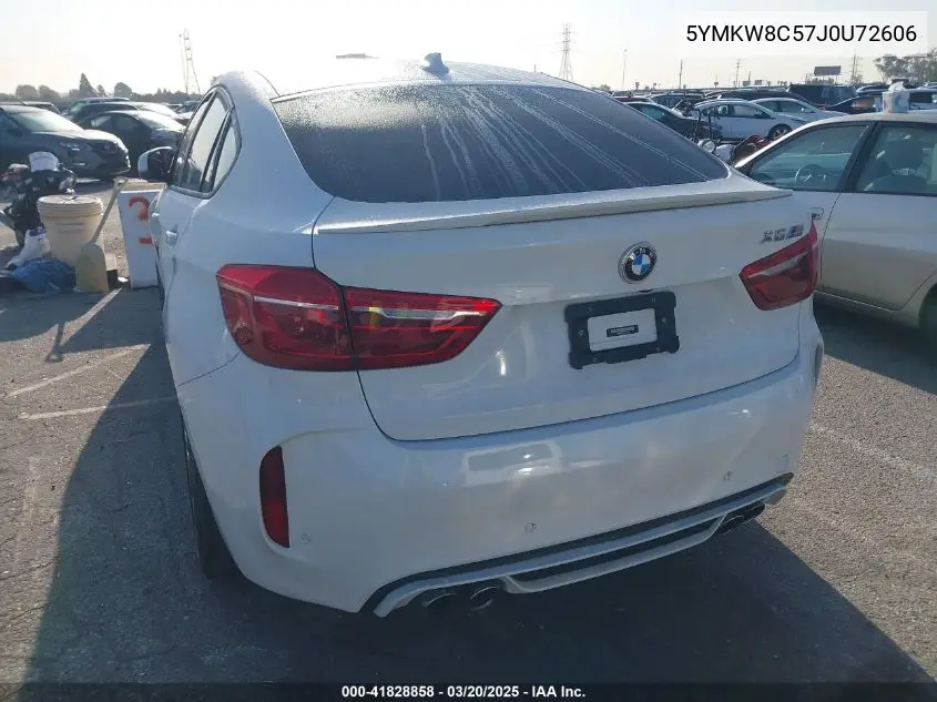 2018 BMW X6 M VIN: 5YMKW8C57J0U72606 Lot: 41828858