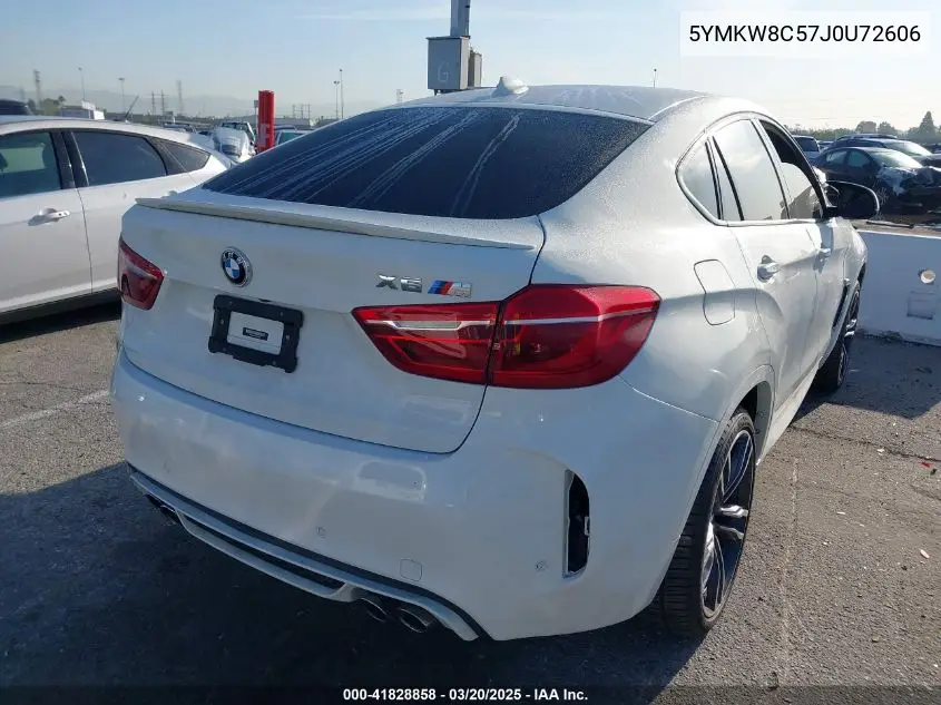 2018 BMW X6 M VIN: 5YMKW8C57J0U72606 Lot: 41828858