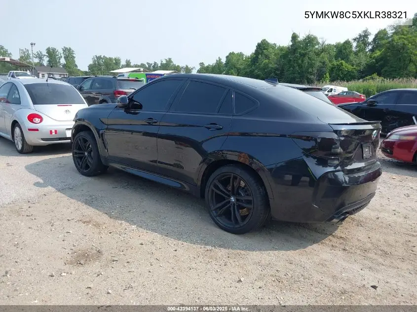2019 BMW X6 M VIN: 5YMKW8C5XKLR38321 Lot: 42394137