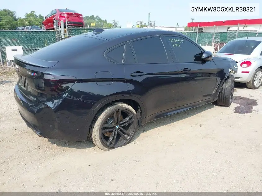 2019 BMW X6 M VIN: 5YMKW8C5XKLR38321 Lot: 42394137
