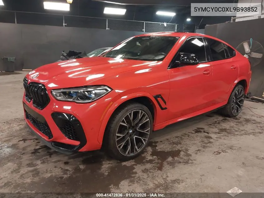 2020 BMW X6 M Competition VIN: 5YMCY0C0XL9B93852 Lot: 41472836