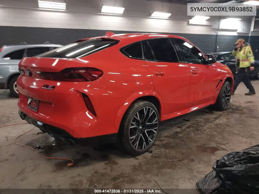 2020 BMW X6 M Competition VIN: 5YMCY0C0XL9B93852 Lot: 41472836