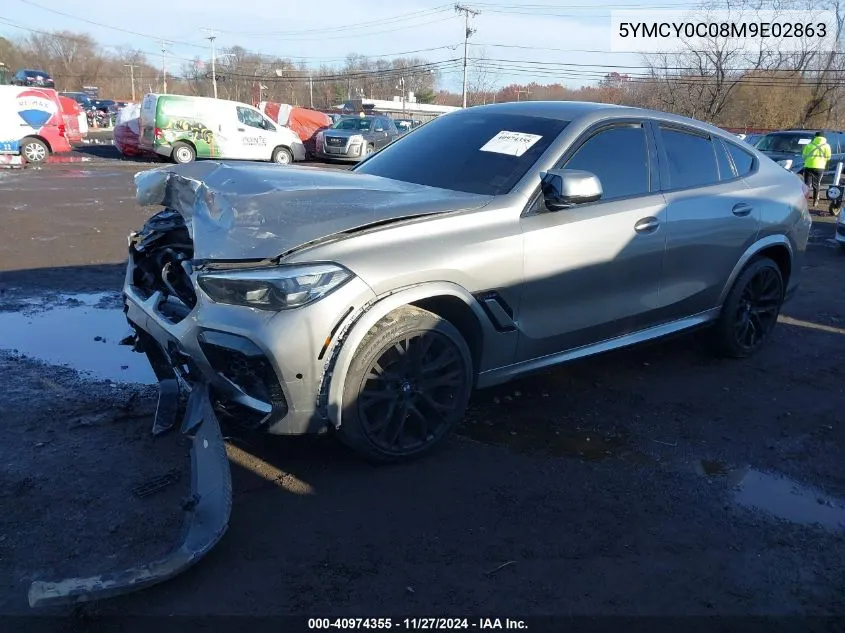 2021 BMW X6 M VIN: 5YMCY0C08M9E02863 Lot: 40974355