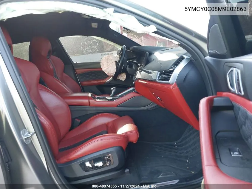 2021 BMW X6 M VIN: 5YMCY0C08M9E02863 Lot: 40974355