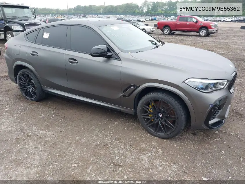 2021 BMW X6 M VIN: 5YMCY0C09M9E55362 Lot: 42392196