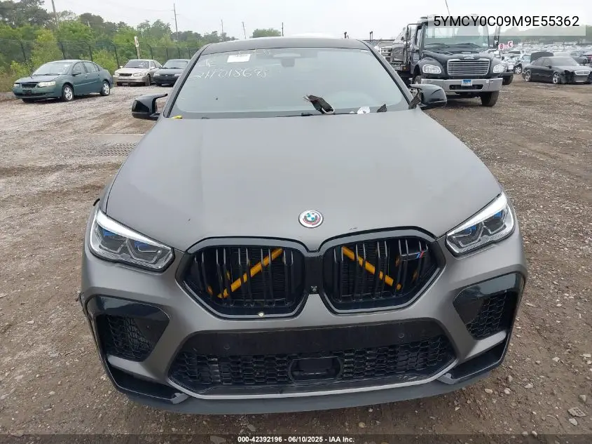 2021 BMW X6 M VIN: 5YMCY0C09M9E55362 Lot: 42392196