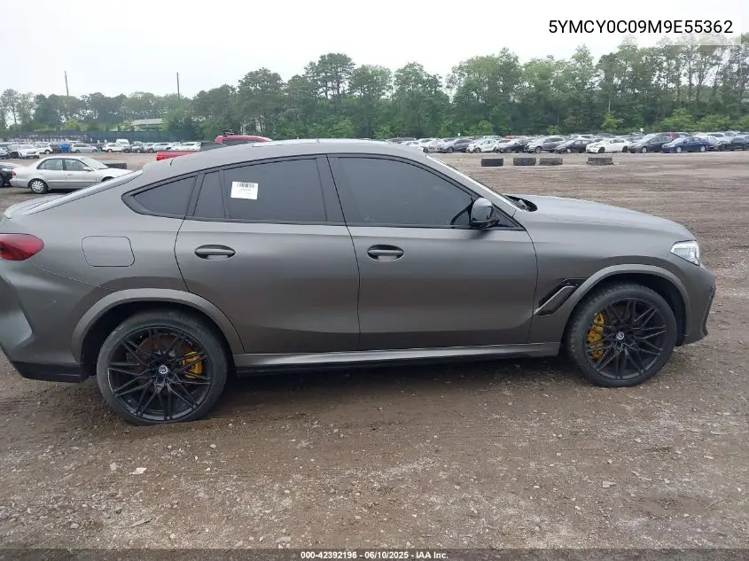 2021 BMW X6 M VIN: 5YMCY0C09M9E55362 Lot: 42392196