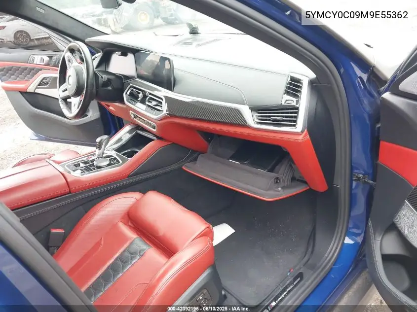 2021 BMW X6 M VIN: 5YMCY0C09M9E55362 Lot: 42392196