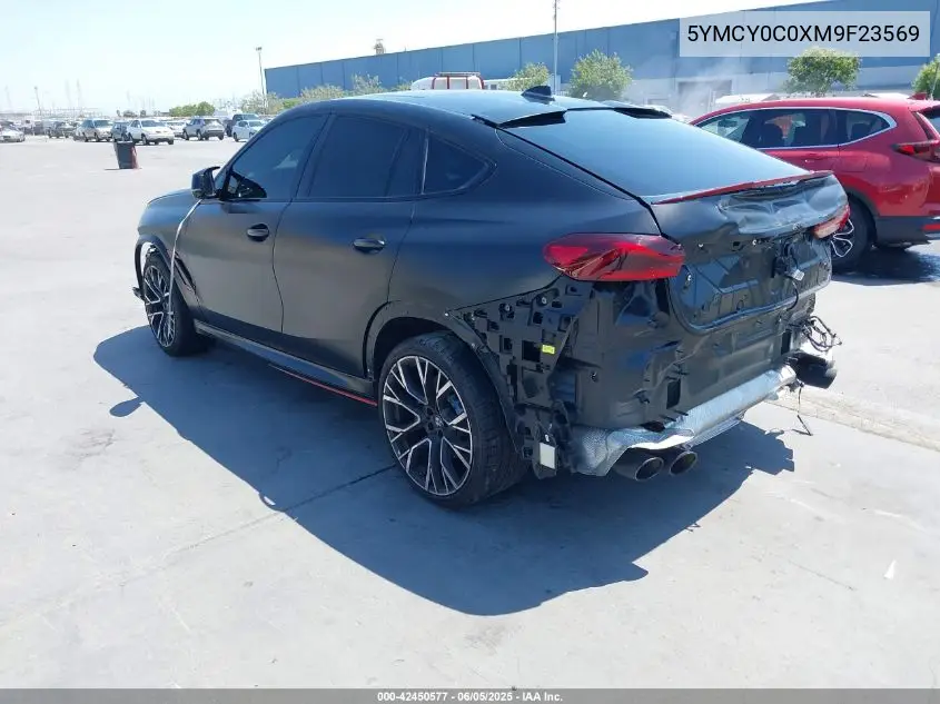 2021 BMW X6 M VIN: 5YMCY0C0XM9F23569 Lot: 42450577