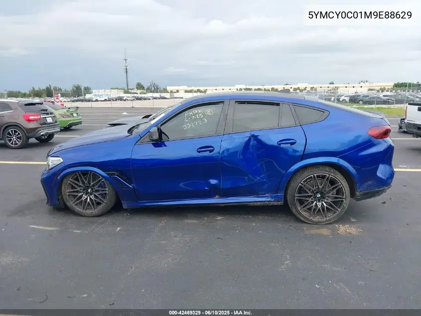 2021 BMW X6 M VIN: 5YMCY0C01M9E88629 Lot: 42469329