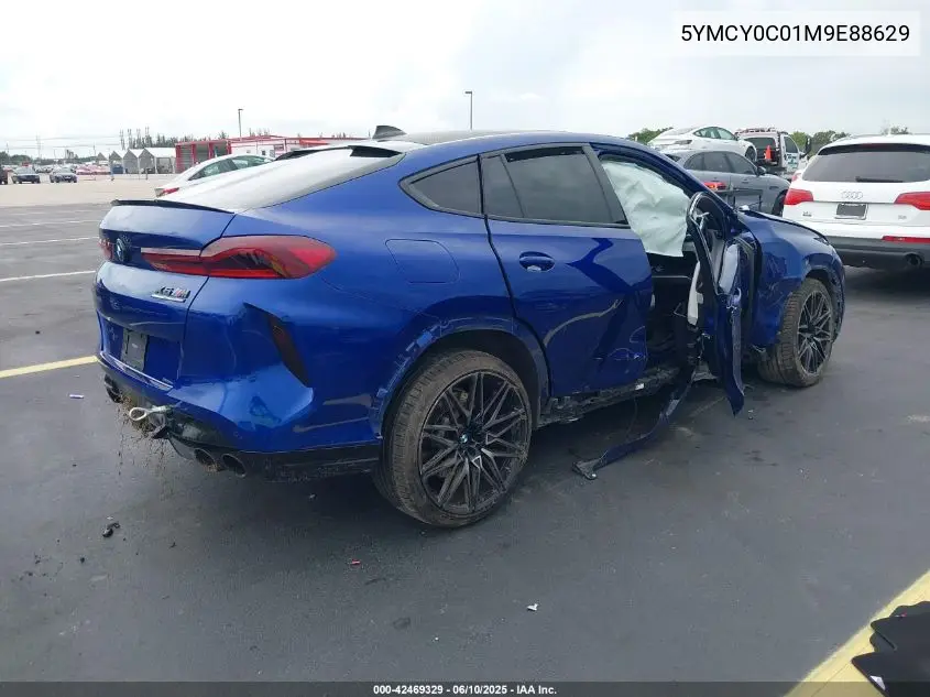 2021 BMW X6 M VIN: 5YMCY0C01M9E88629 Lot: 42469329