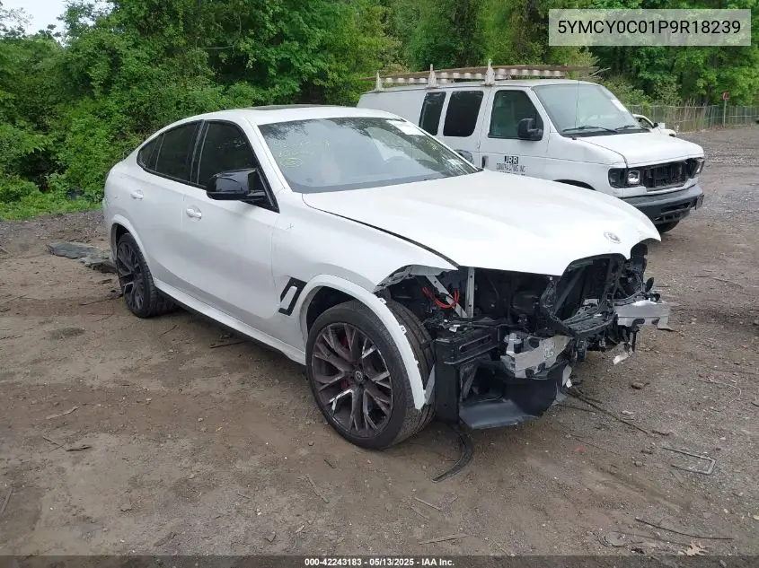 2023 BMW X6 M VIN: 5YMCY0C01P9R18239 Lot: 42243183