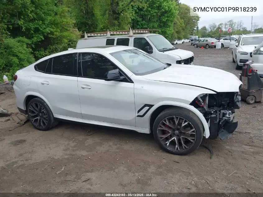 2023 BMW X6 M VIN: 5YMCY0C01P9R18239 Lot: 42243183