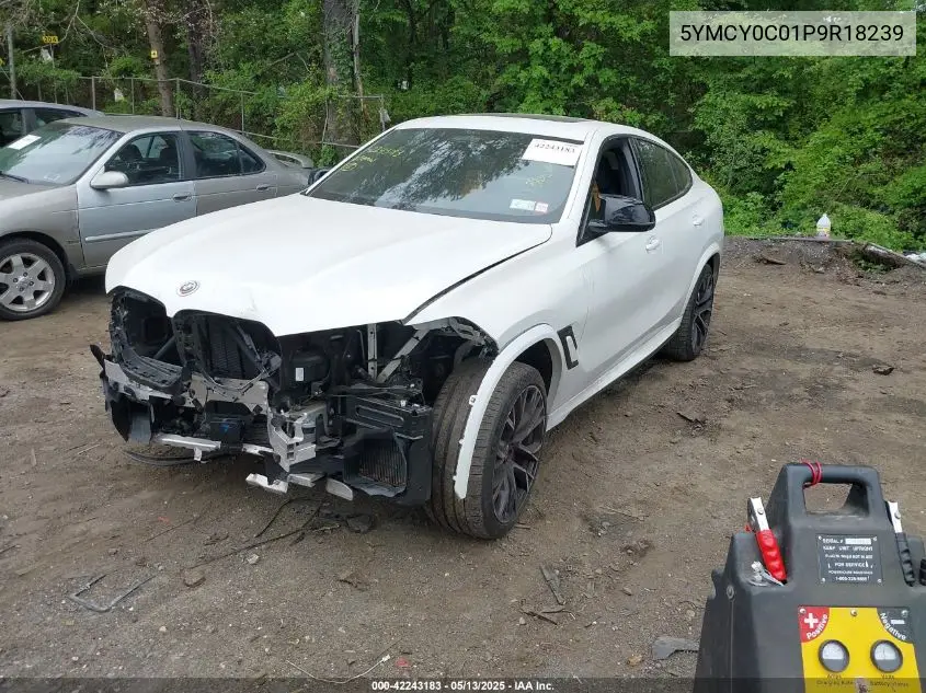 2023 BMW X6 M VIN: 5YMCY0C01P9R18239 Lot: 42243183