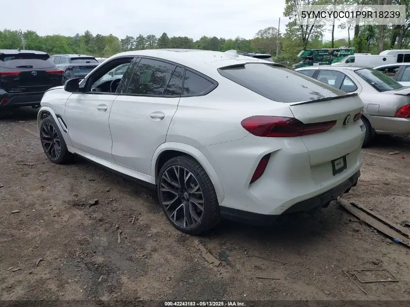 2023 BMW X6 M VIN: 5YMCY0C01P9R18239 Lot: 42243183