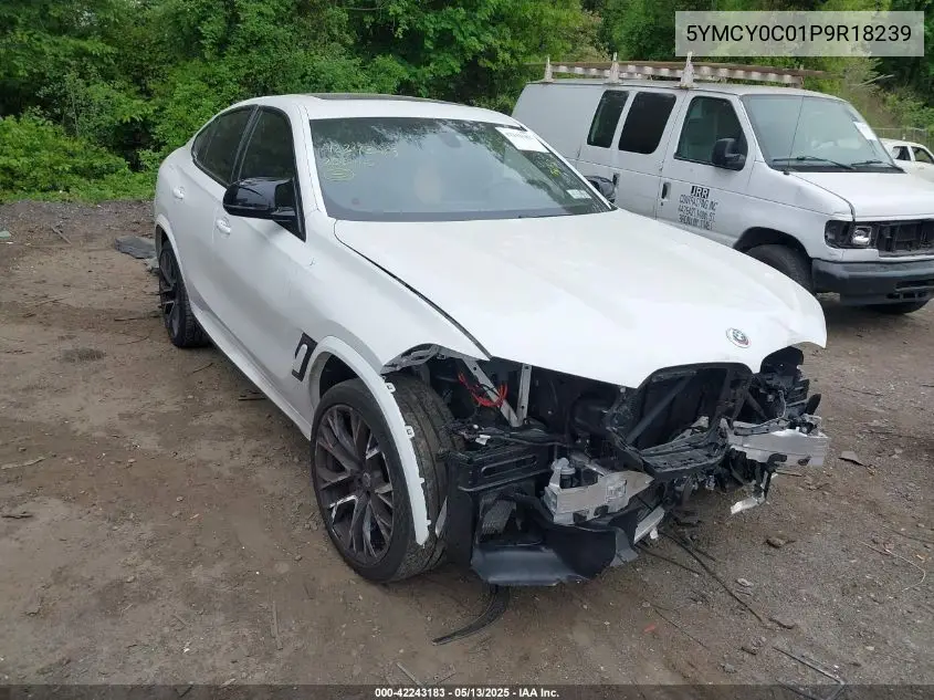 2023 BMW X6 M VIN: 5YMCY0C01P9R18239 Lot: 42243183