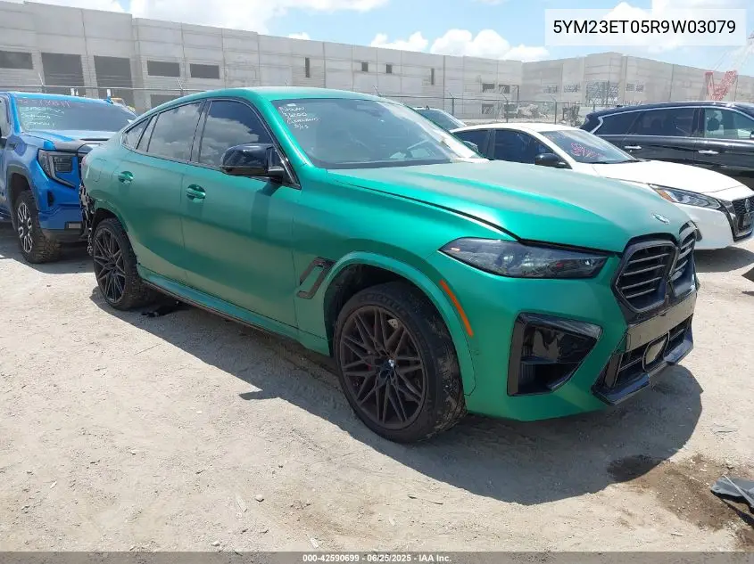 2024 BMW X6 M VIN: 5YM23ET05R9W03079 Lot: 42590699