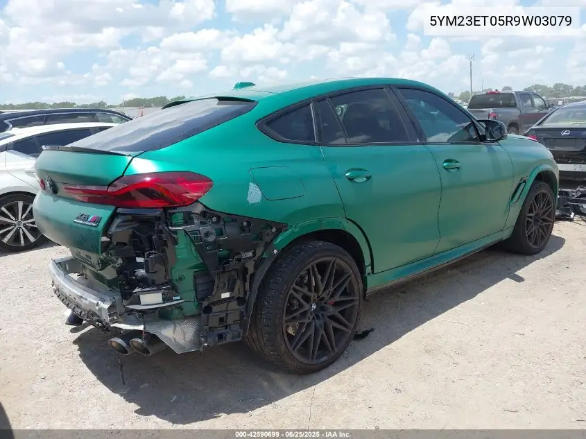 2024 BMW X6 M VIN: 5YM23ET05R9W03079 Lot: 42590699