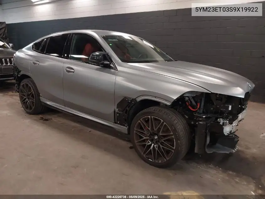 2025 BMW X6 M VIN: 5YM23ET03S9X19922 Lot: 42220736