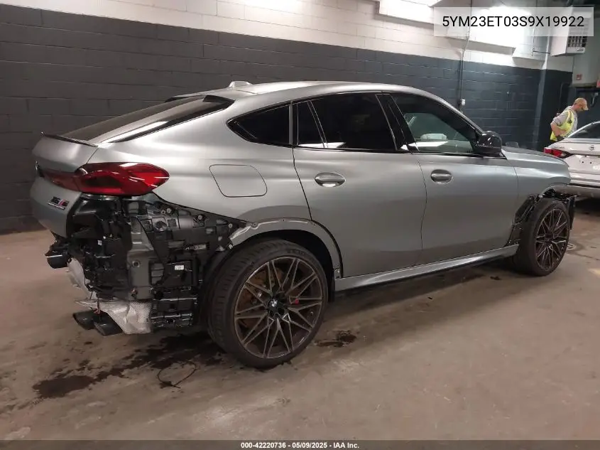 2025 BMW X6 M VIN: 5YM23ET03S9X19922 Lot: 42220736