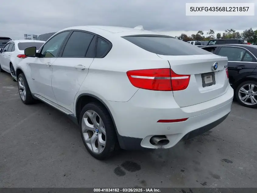 2008 BMW X6 xDrive35I VIN: 5UXFG43568L221857 Lot: 41834162