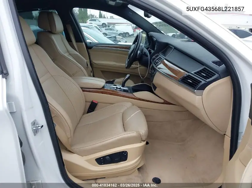 2008 BMW X6 xDrive35I VIN: 5UXFG43568L221857 Lot: 41834162