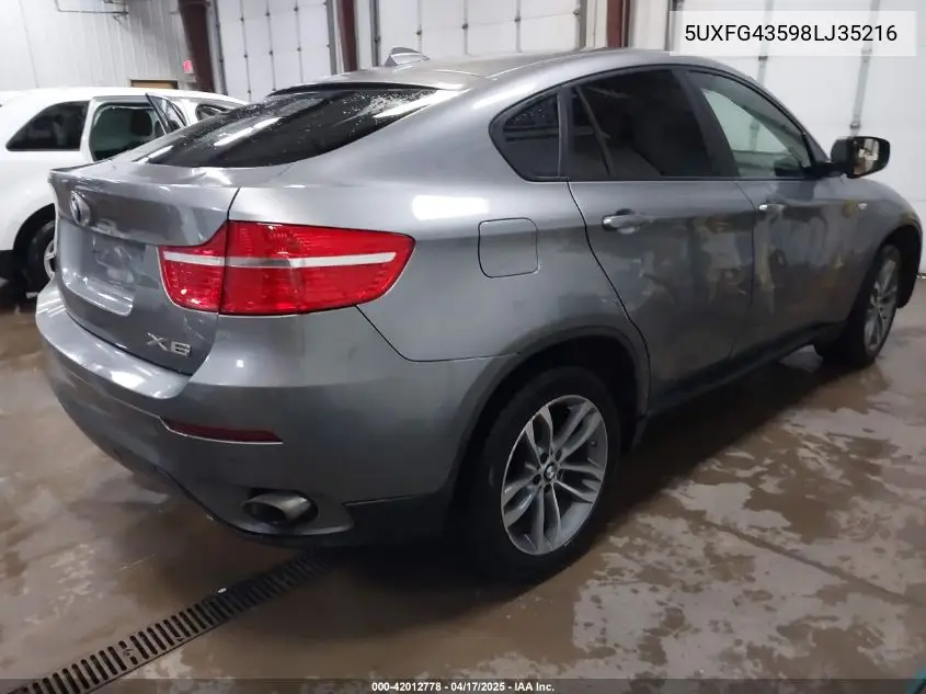 2008 BMW X6 xDrive35I VIN: 5UXFG43598LJ35216 Lot: 42012778