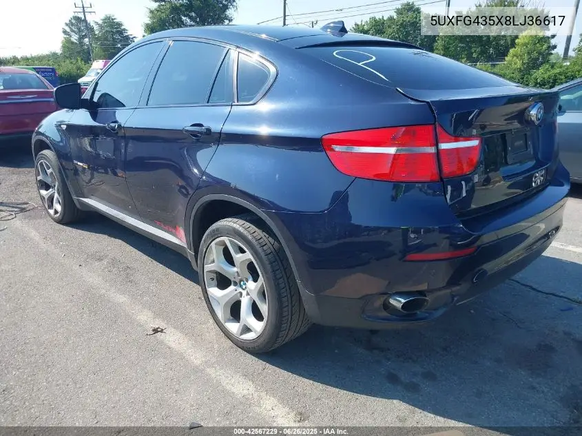2008 BMW X6 xDrive35I VIN: 5UXFG435X8LJ36617 Lot: 42567229