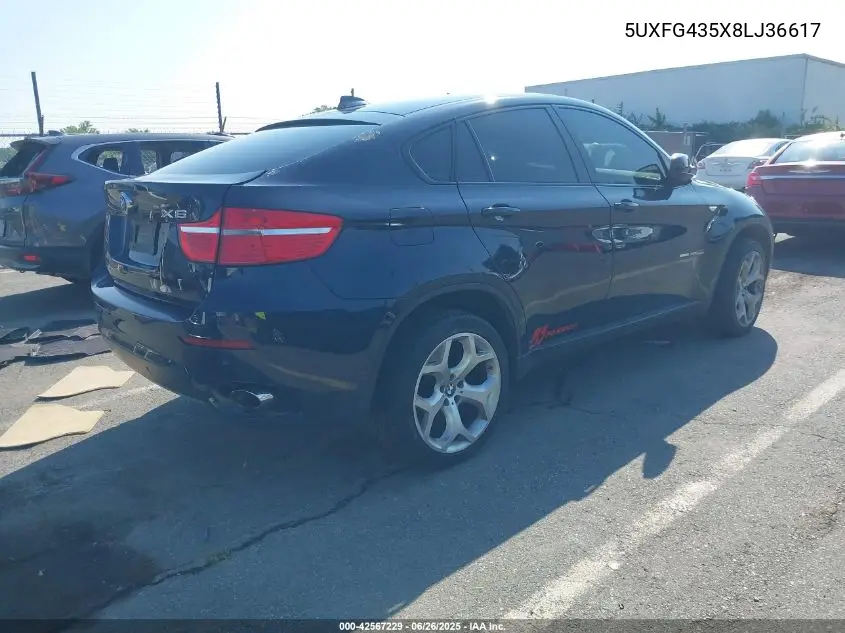 2008 BMW X6 xDrive35I VIN: 5UXFG435X8LJ36617 Lot: 42567229