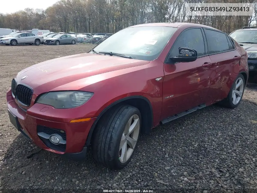 2009 BMW X6 xDrive50I VIN: 5UXFG83549LZ93413 Lot: 42111621