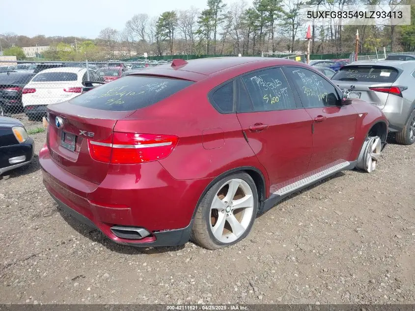 2009 BMW X6 xDrive50I VIN: 5UXFG83549LZ93413 Lot: 42111621