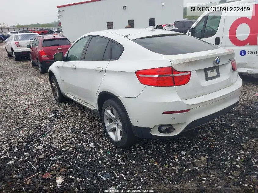 2009 BMW X6 xDrive35I VIN: 5UXFG43589L222459 Lot: 42153883