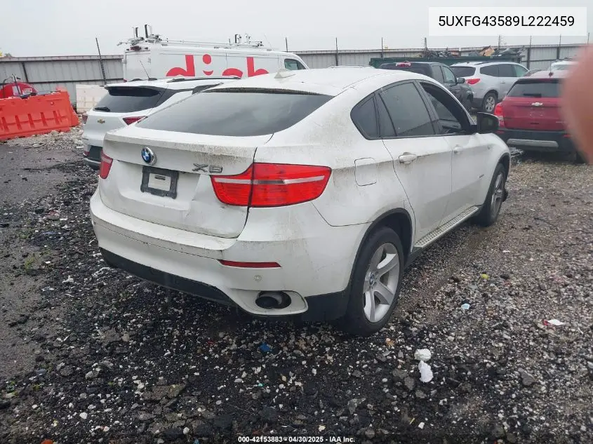 2009 BMW X6 xDrive35I VIN: 5UXFG43589L222459 Lot: 42153883