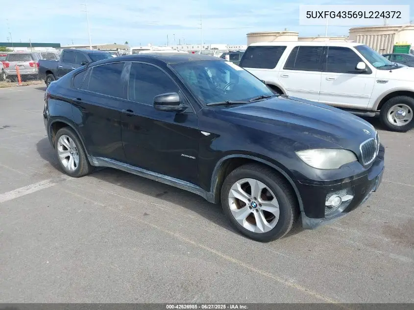 2009 BMW X6 xDrive35I VIN: 5UXFG43569L224372 Lot: 42626985