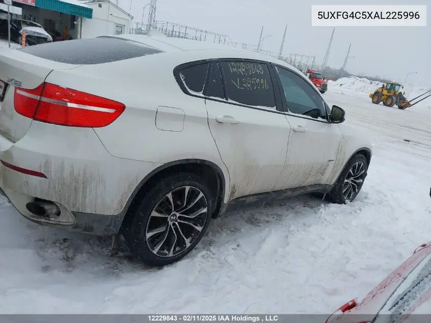 2010 BMW X6 xDrive35I VIN: 5UXFG4C5XAL225996 Lot: 12229843