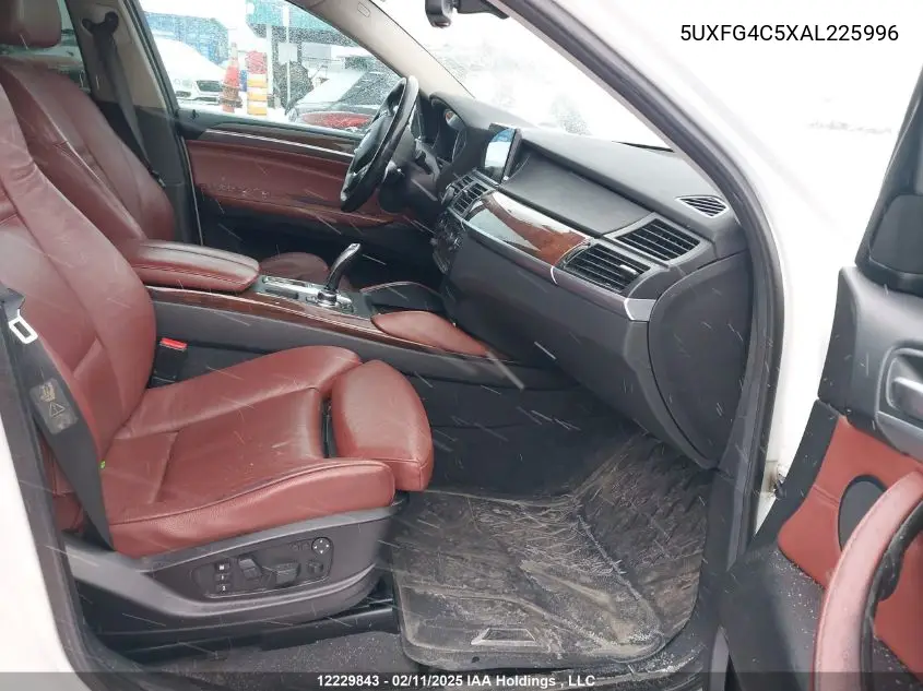 2010 BMW X6 xDrive35I VIN: 5UXFG4C5XAL225996 Lot: 12229843