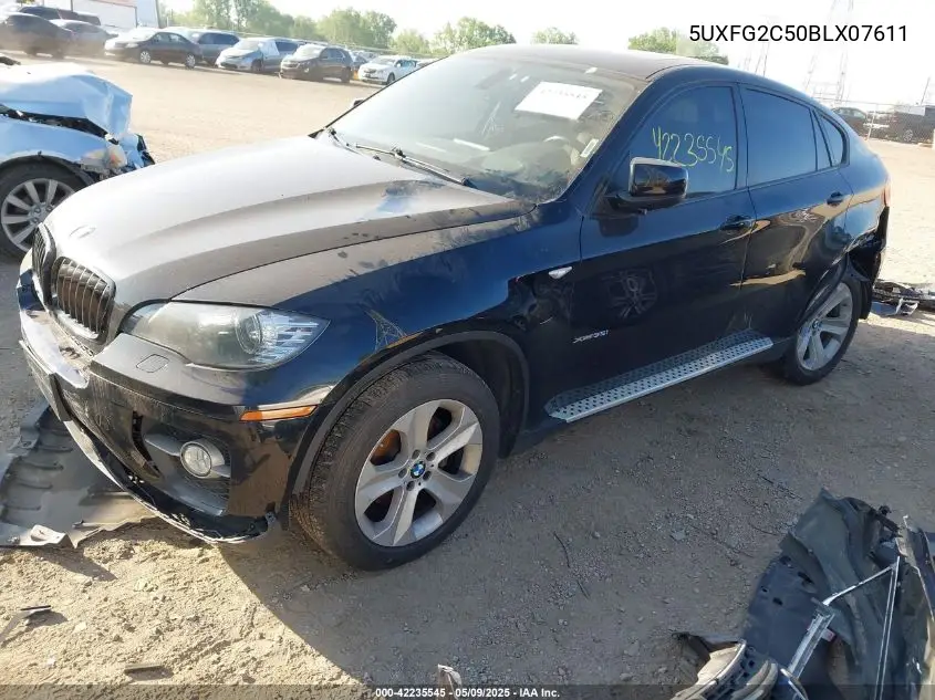 2011 BMW X6 xDrive35I VIN: 5UXFG2C50BLX07611 Lot: 42235545