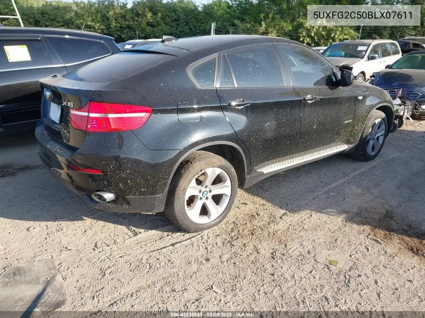 2011 BMW X6 xDrive35I VIN: 5UXFG2C50BLX07611 Lot: 42235545