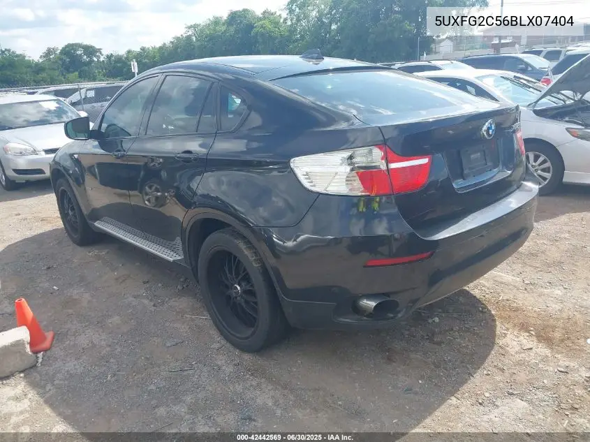 2011 BMW X6 xDrive35I VIN: 5UXFG2C56BLX07404 Lot: 42442569