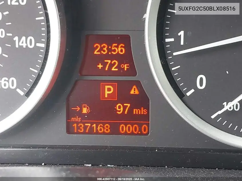 2011 BMW X6 xDrive35I VIN: 5UXFG2C50BLX08516 Lot: 42507112