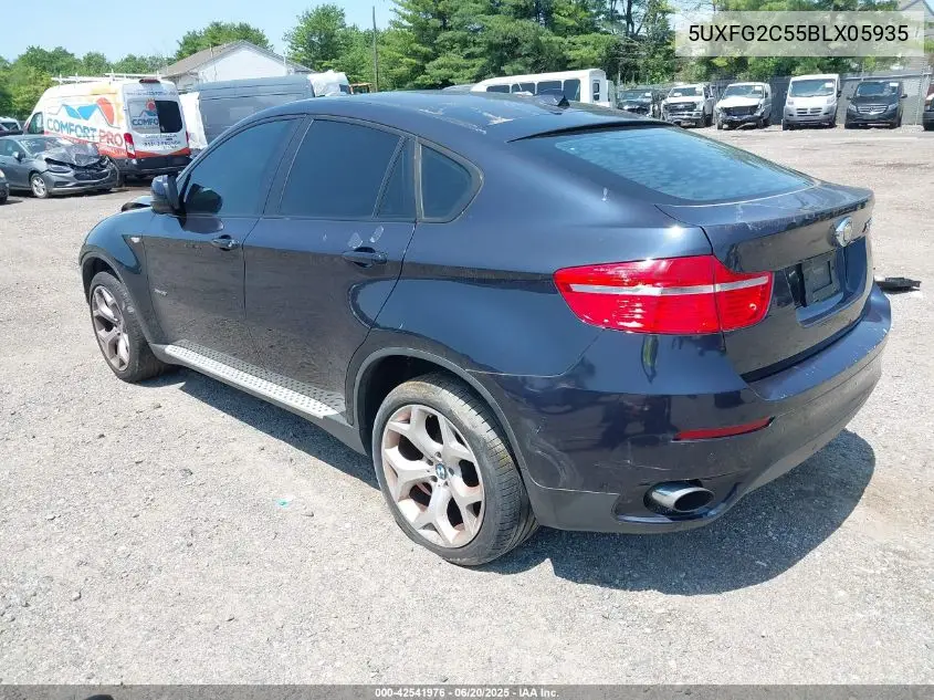 2011 BMW X6 xDrive35I VIN: 5UXFG2C55BLX05935 Lot: 42541976