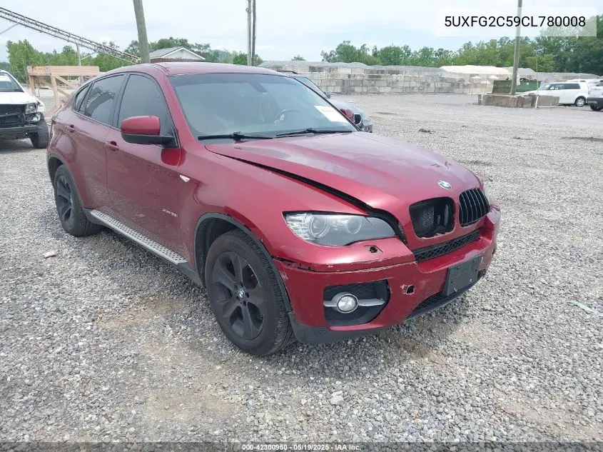 2012 BMW X6 xDrive35I VIN: 5UXFG2C59CL780008 Lot: 42300950